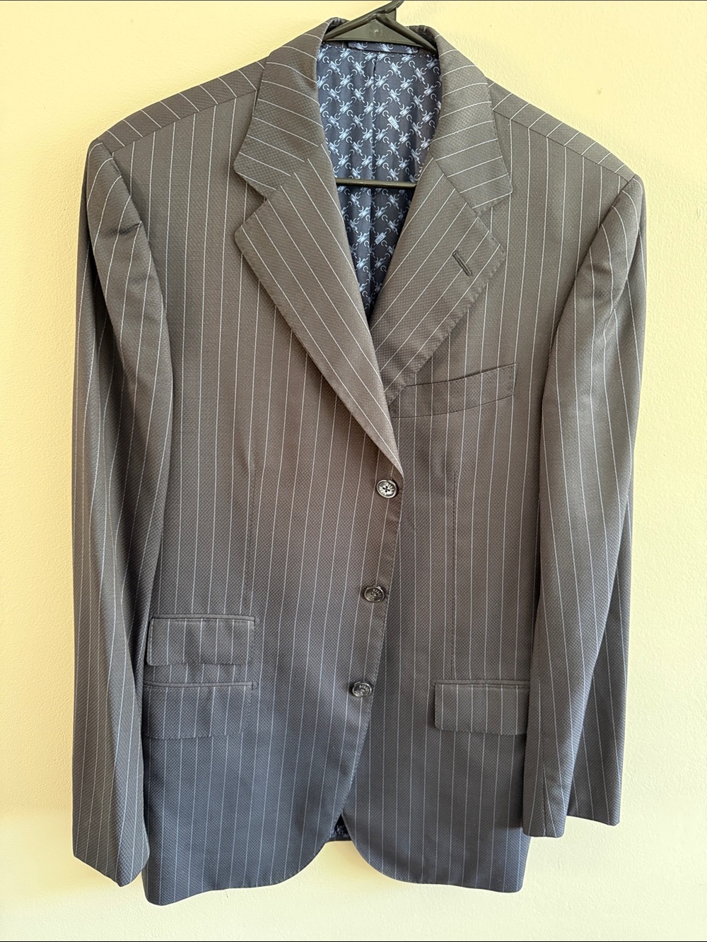 Zilli Pinstripe Sport Coat in Charcoal Gray